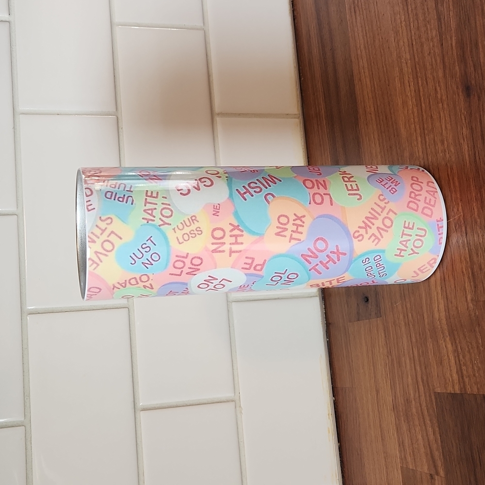 20 oz love heart Travel mug